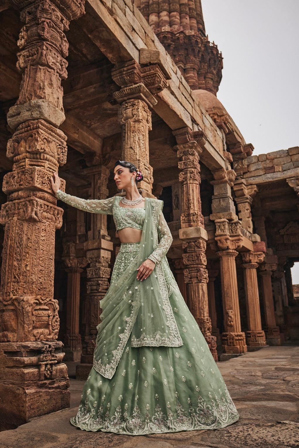 Viridis bridal lehenga set