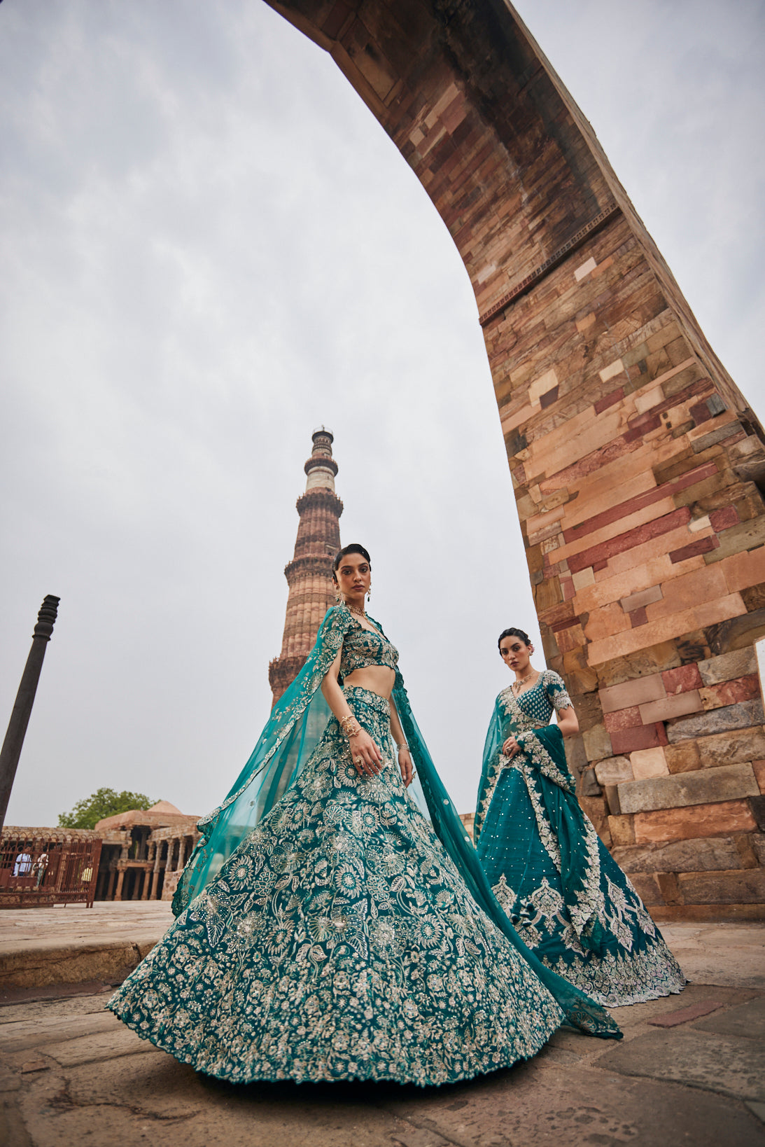 Turquoise Bridal lehenga set