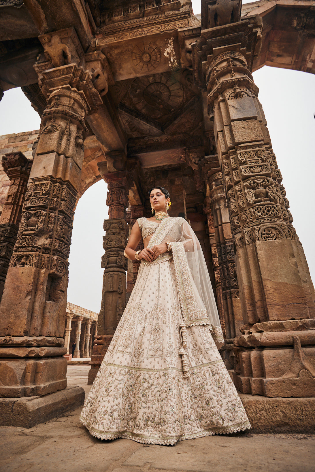 Alabaster bridal Lehenga set 