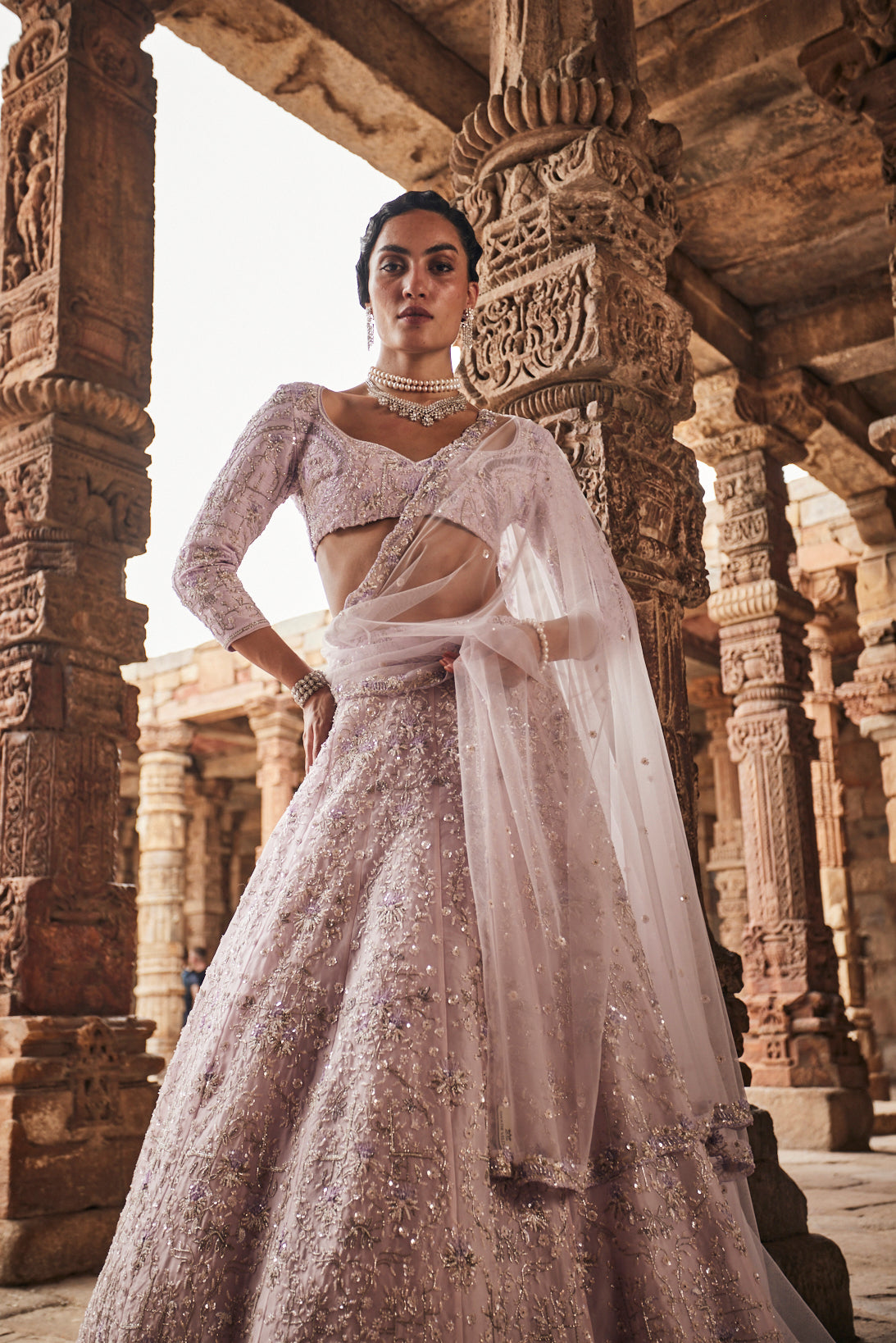 Lila bridal lehenga set