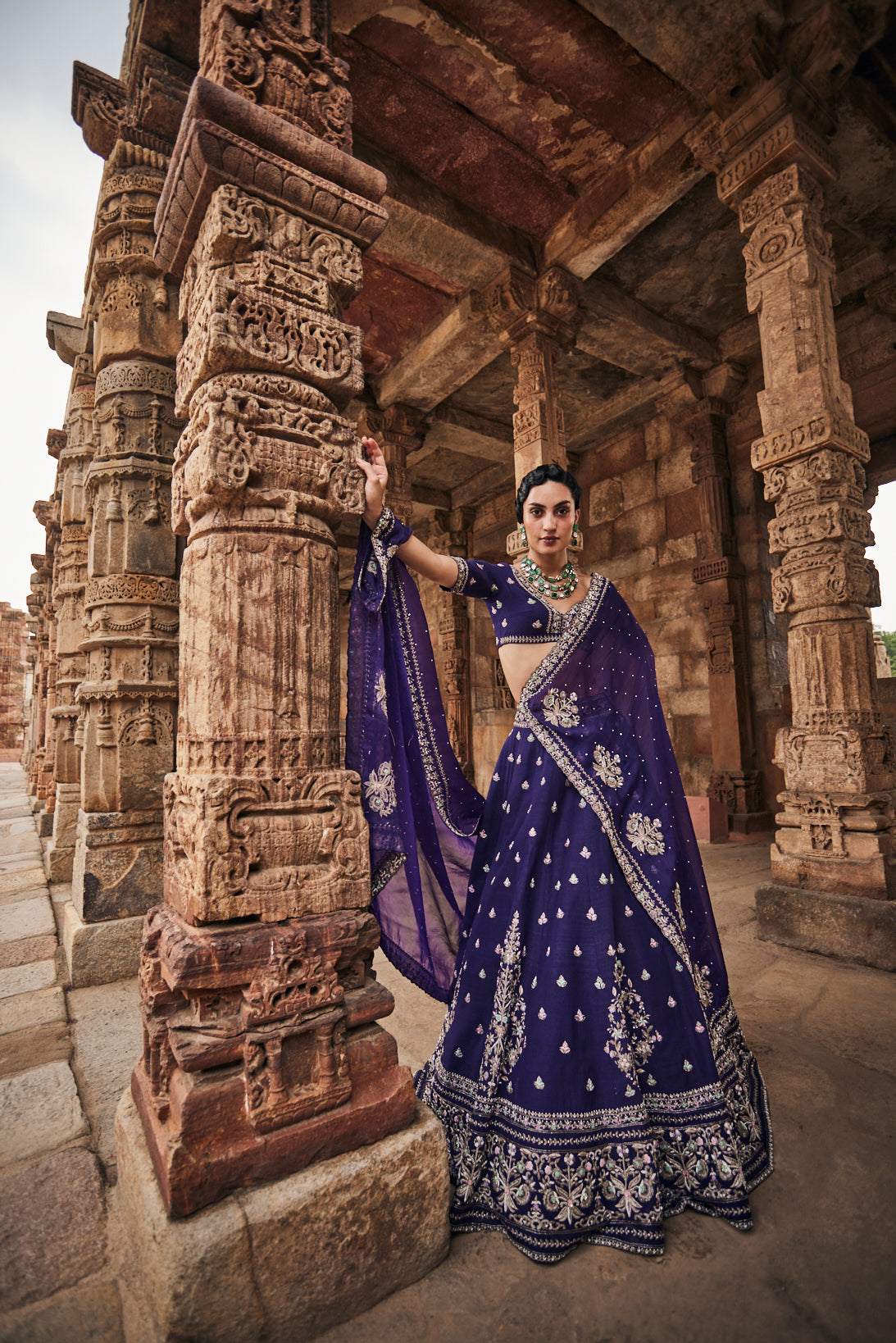 Amethyst bridal lehenga set