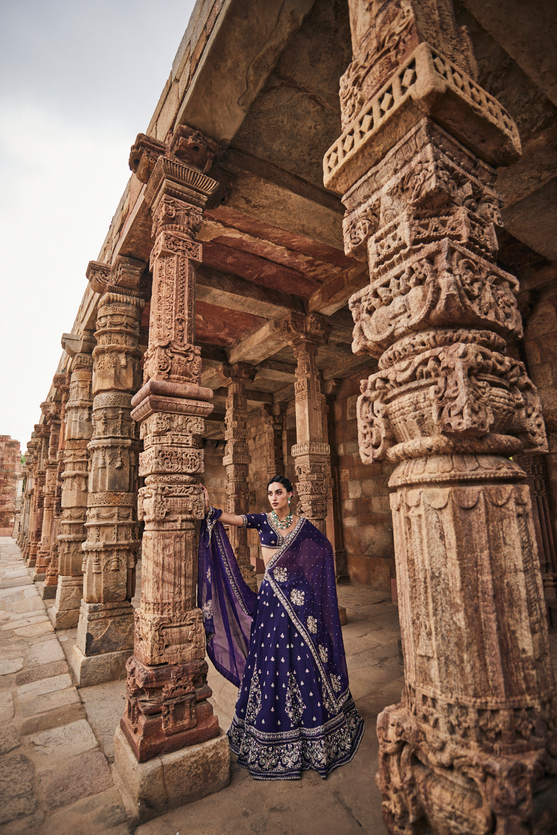 Amethyst bridal lehenga set