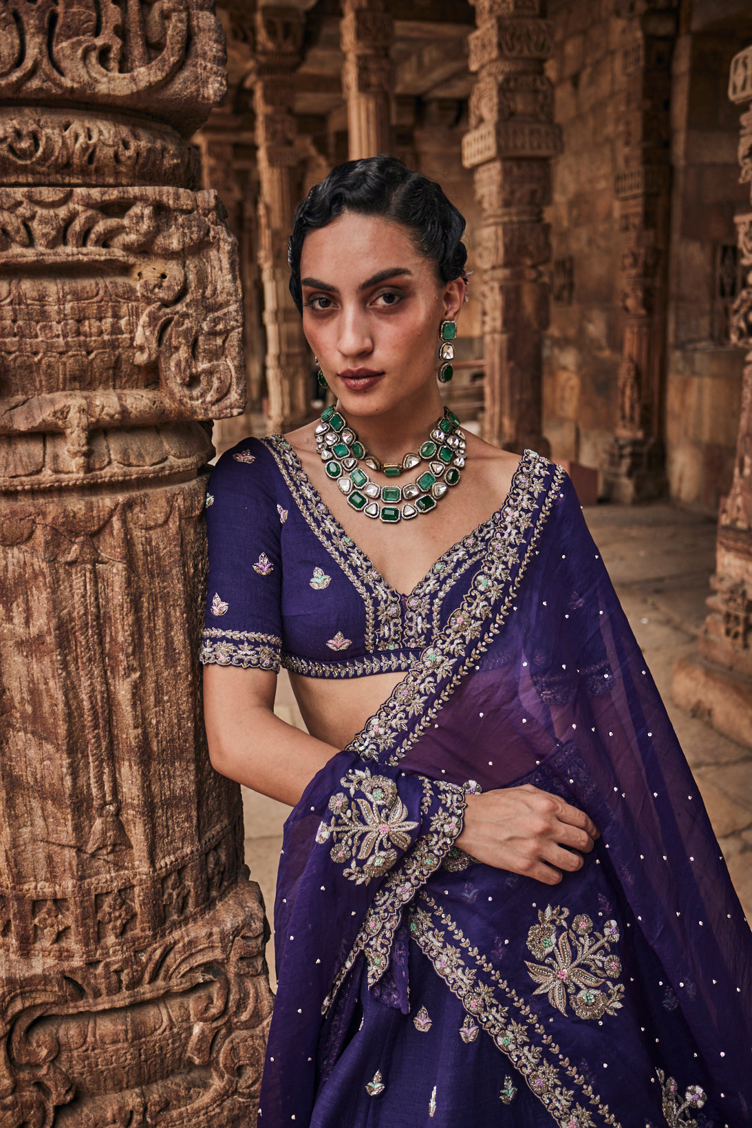 Amethyst bridal lehenga set