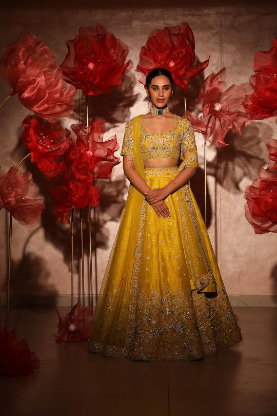 Elegant Yellow Lehenga Set