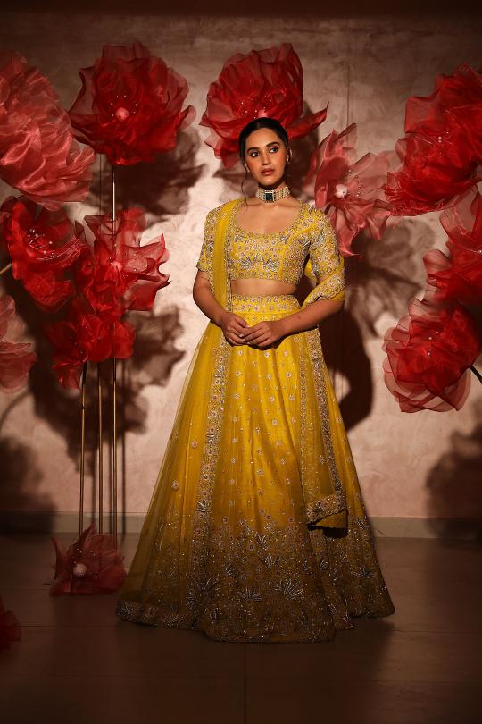 Elegant Yellow Lehenga Set