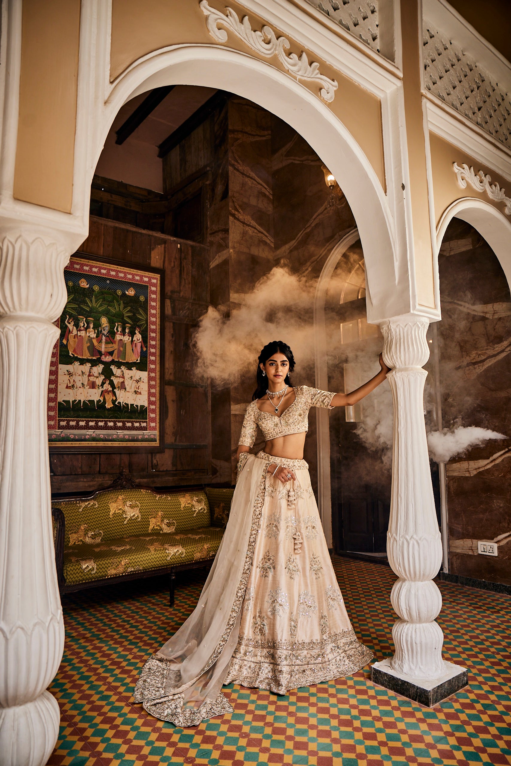 Persephone Ivory lehenga set