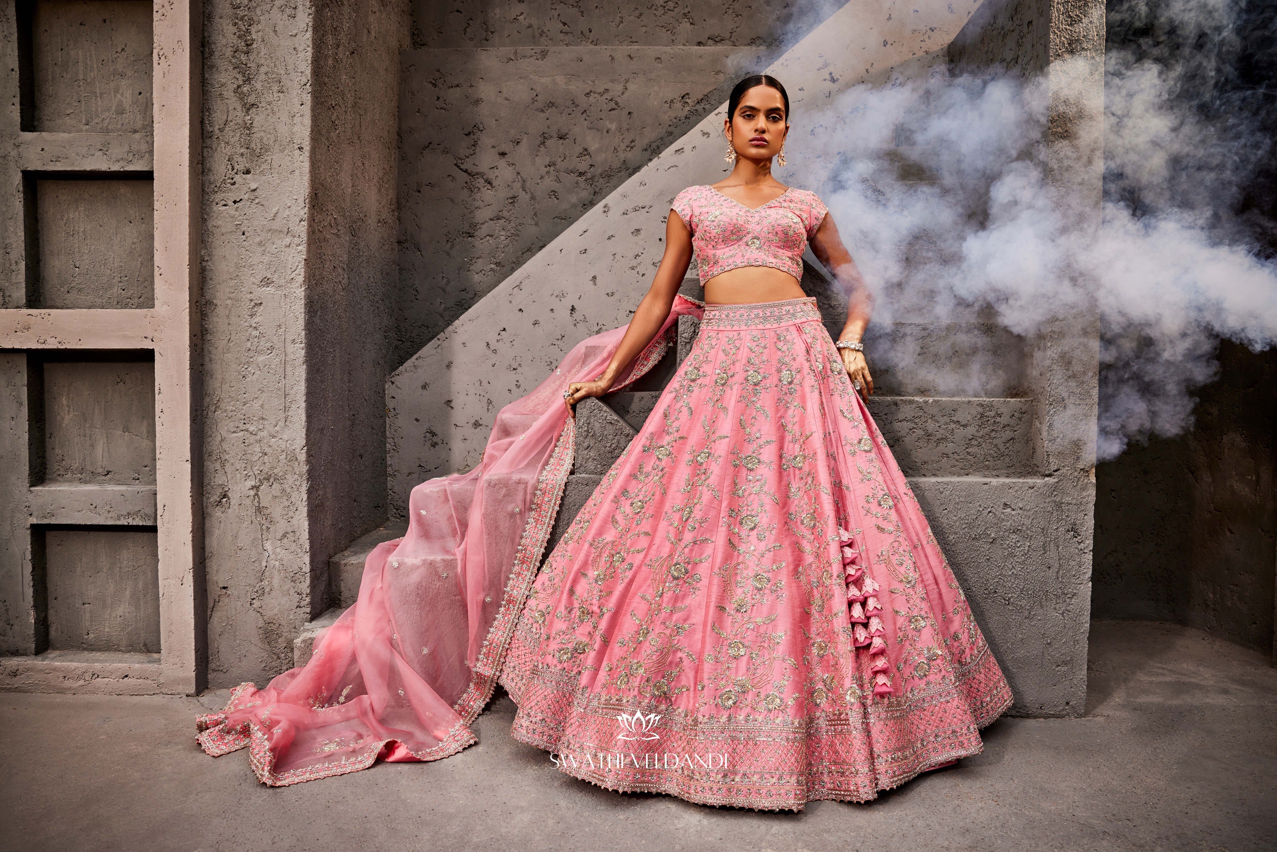 Crimson Cascades Lehenga Set