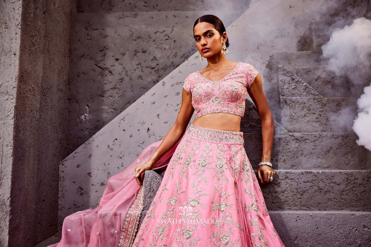 Crimson Cascades Lehenga Set