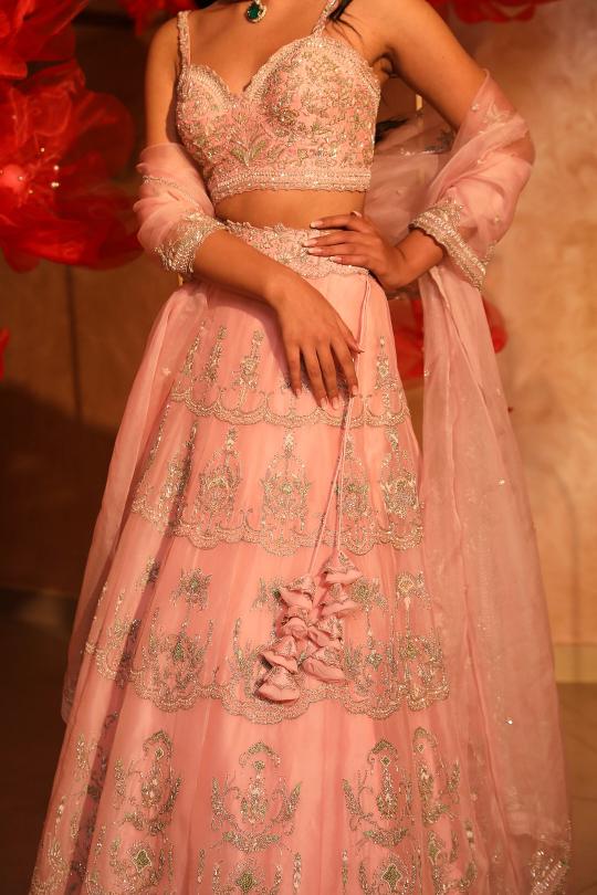 Blush Pink Bridal Lehenga Set