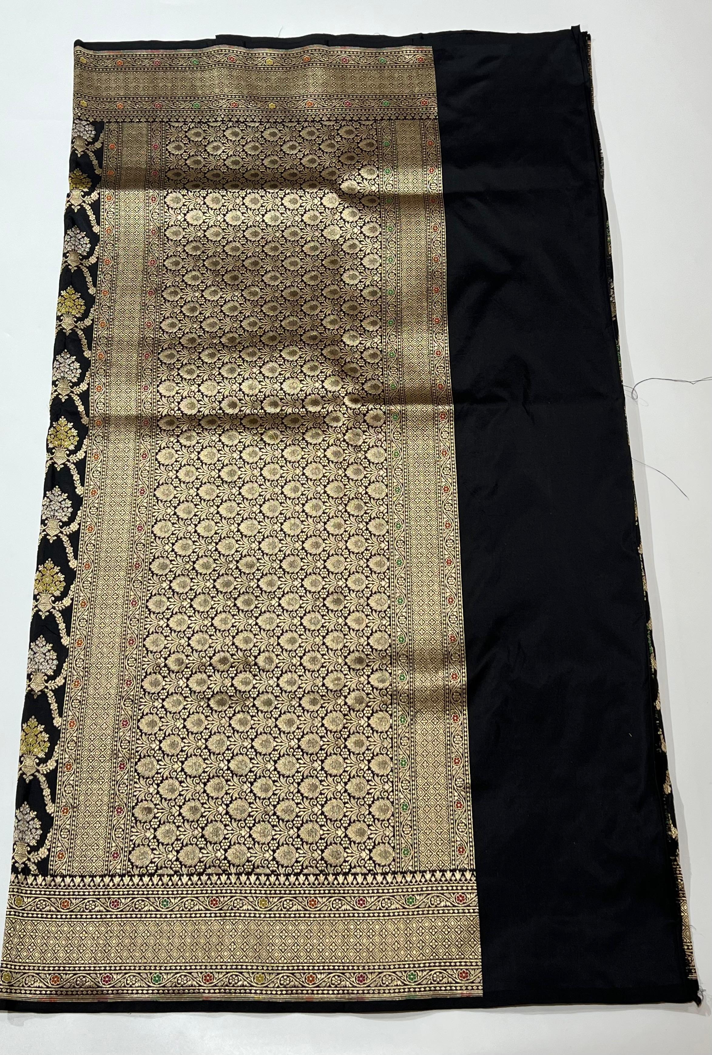 Black Banarasi saree