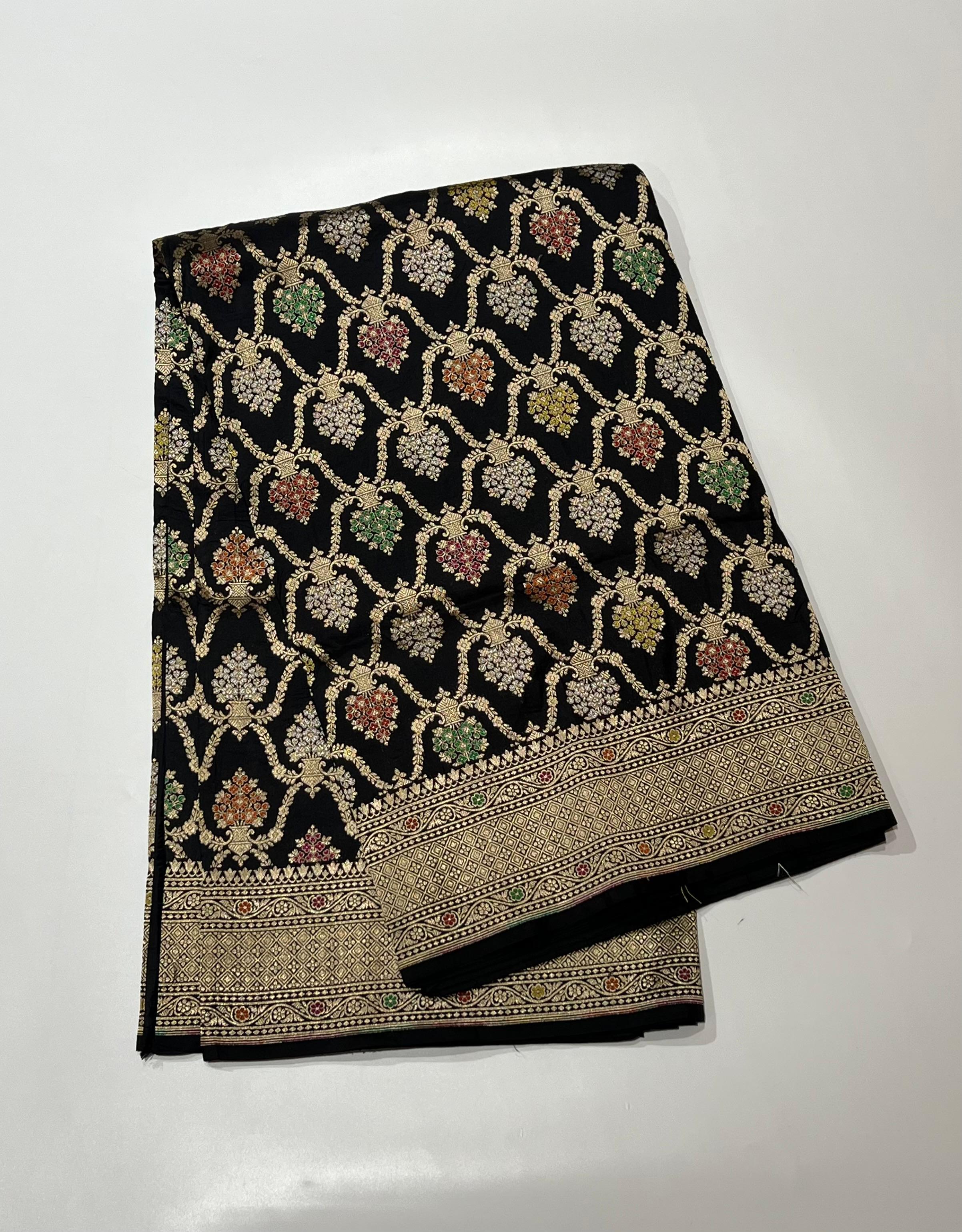 Black Banarasi saree