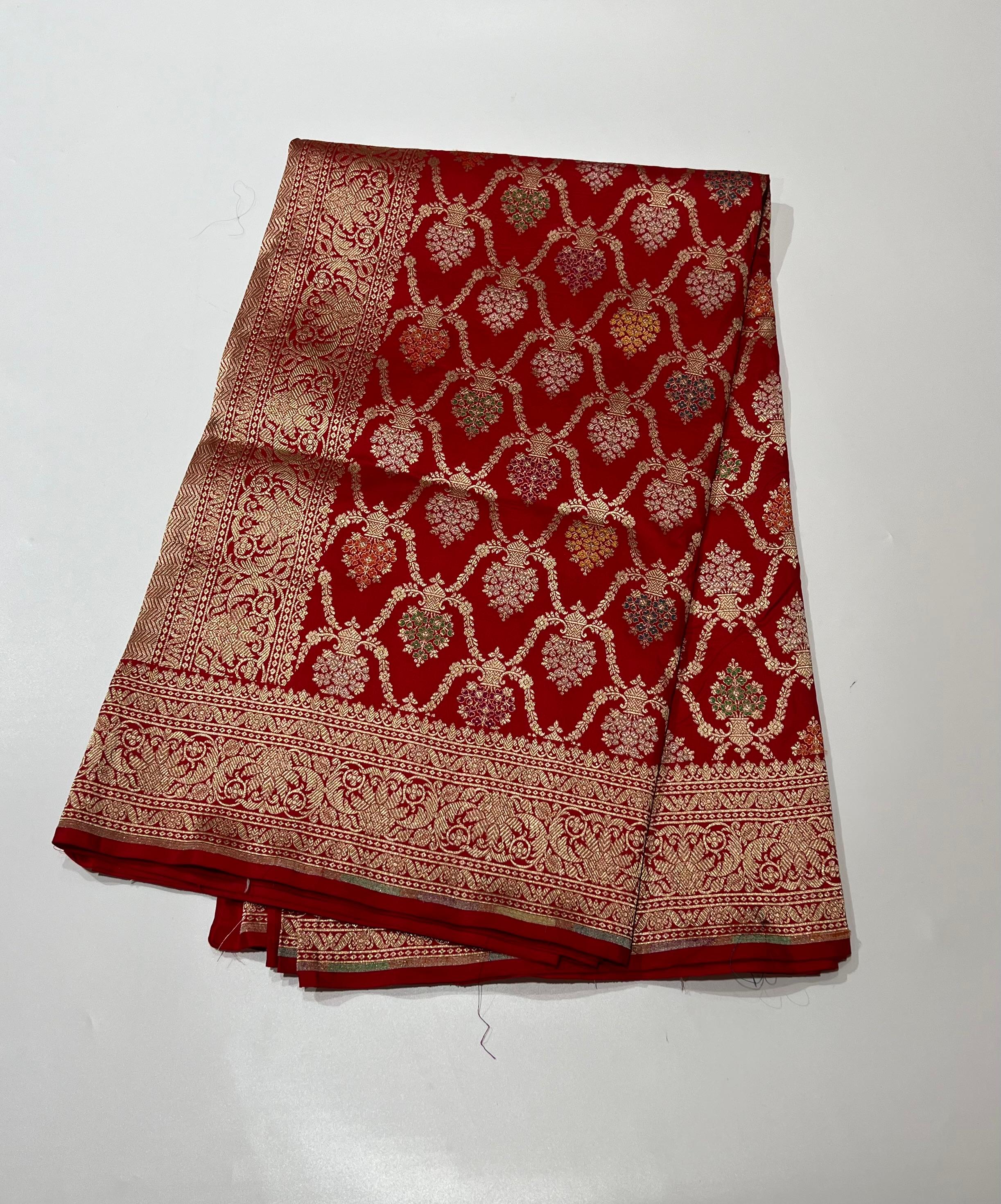 Red Banarasi saree