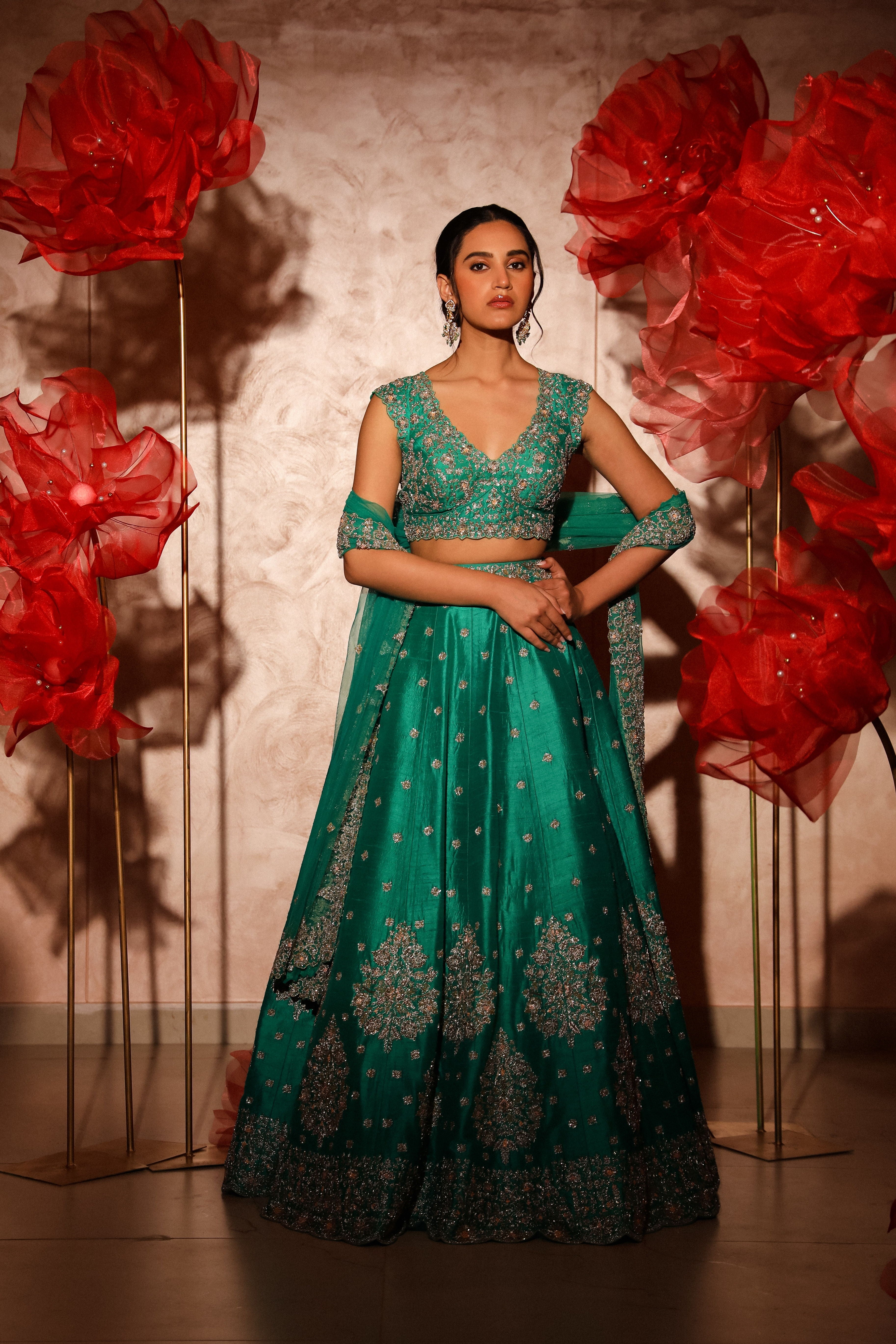 Green lehenga