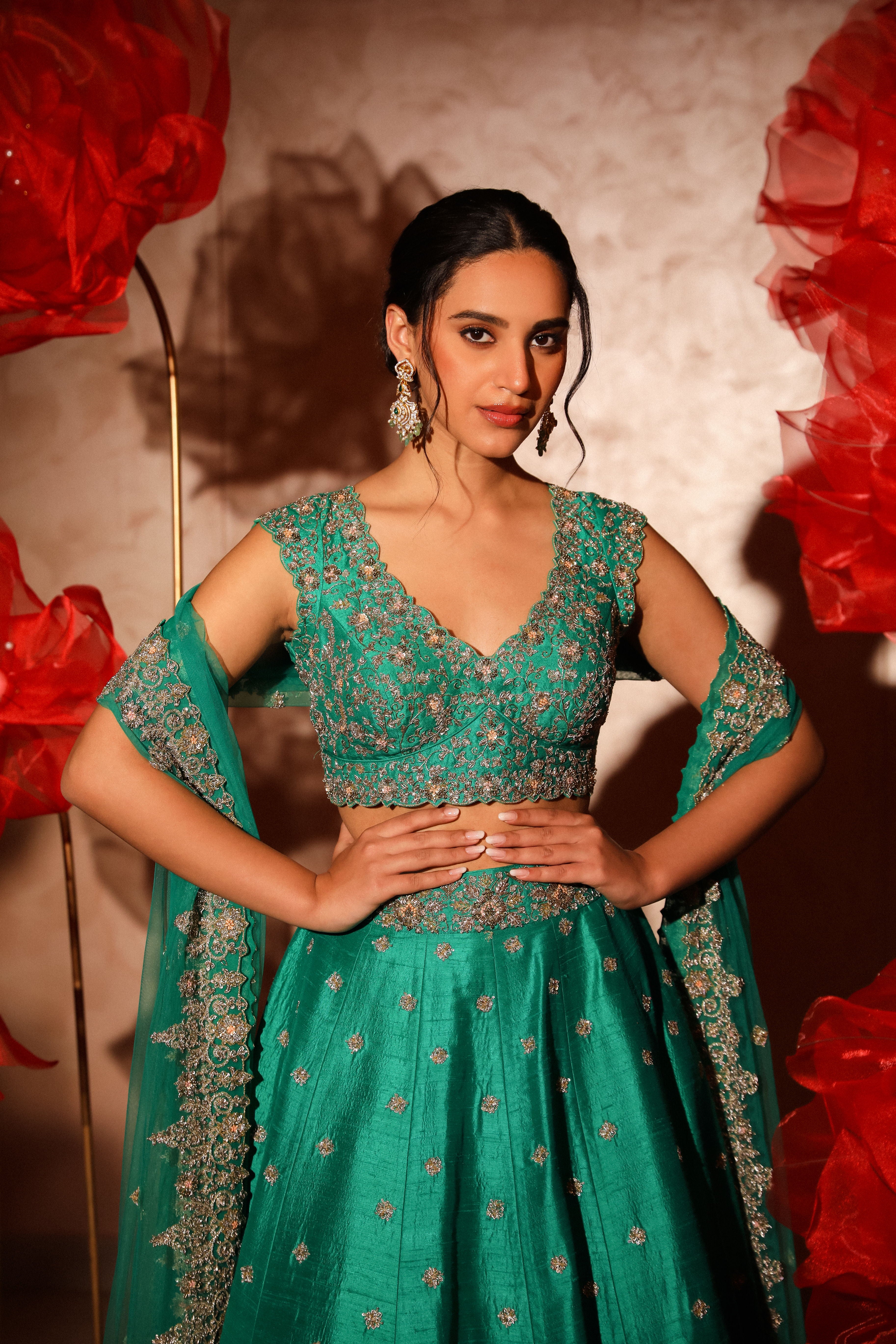 Green lehenga