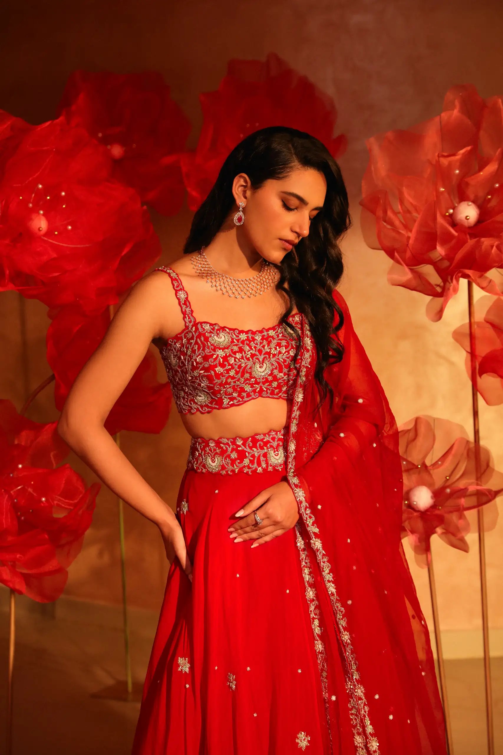 Regal Red Lehenga Set