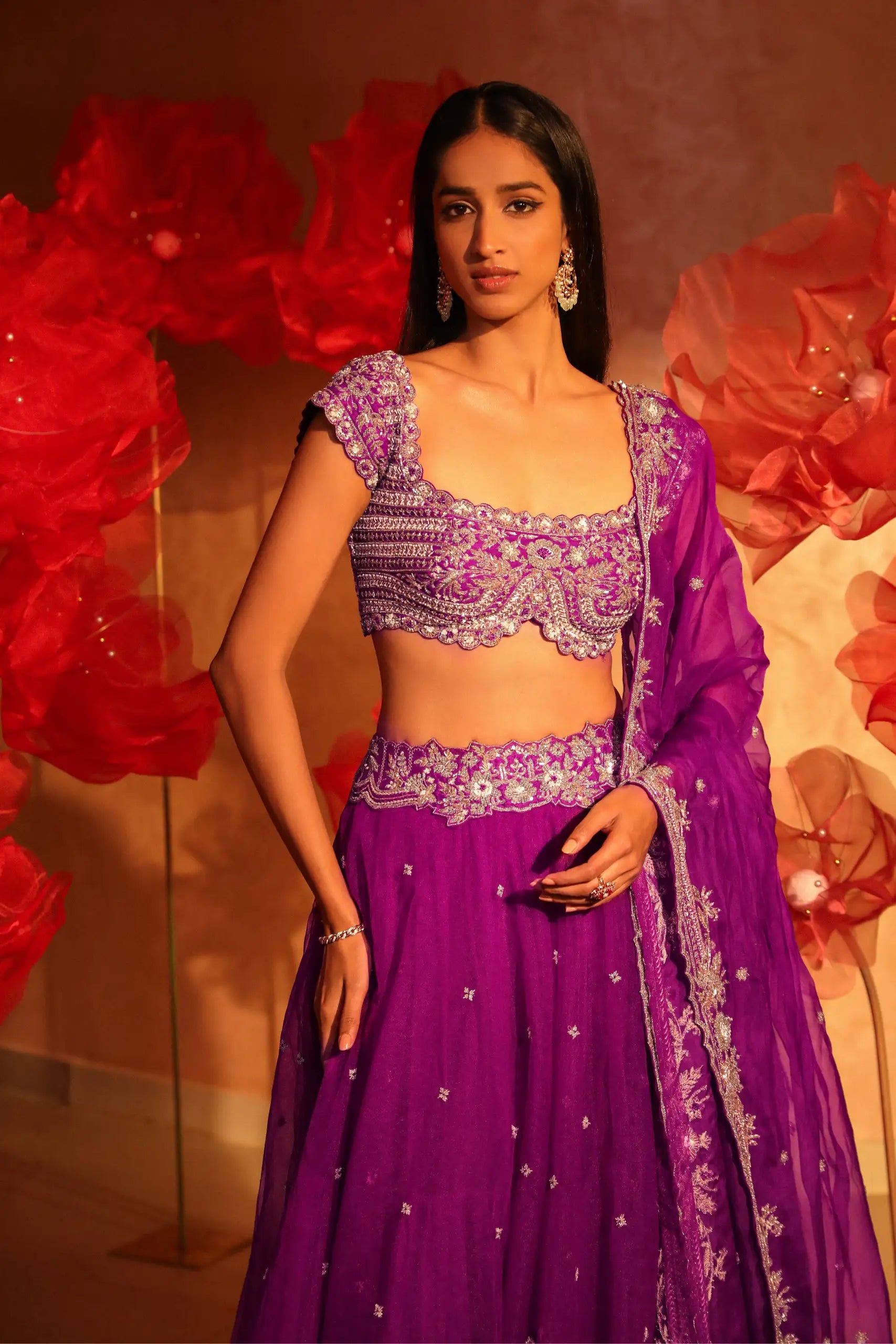 Mighty Purple Lehenga Set