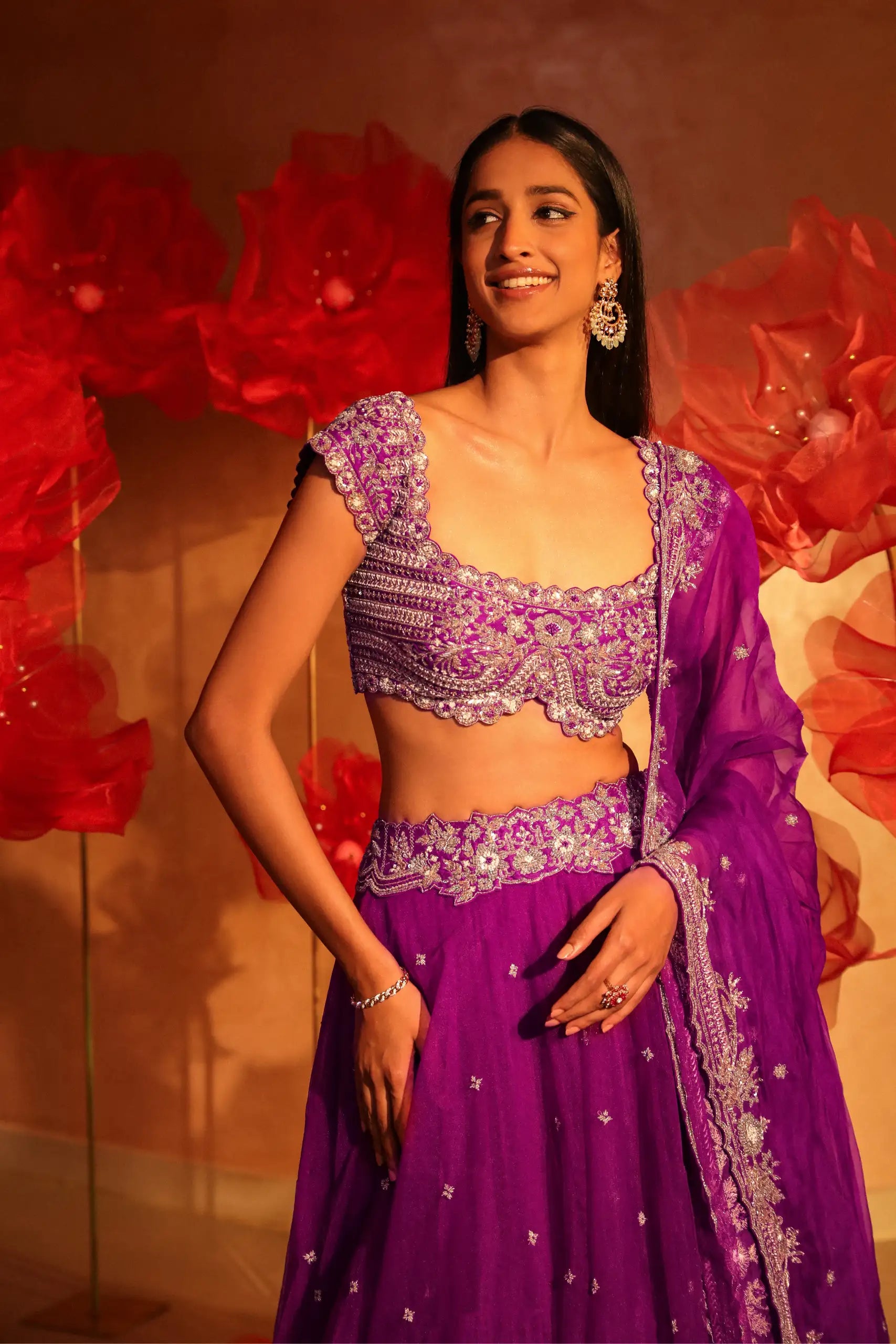 Mighty Purple Lehenga Set