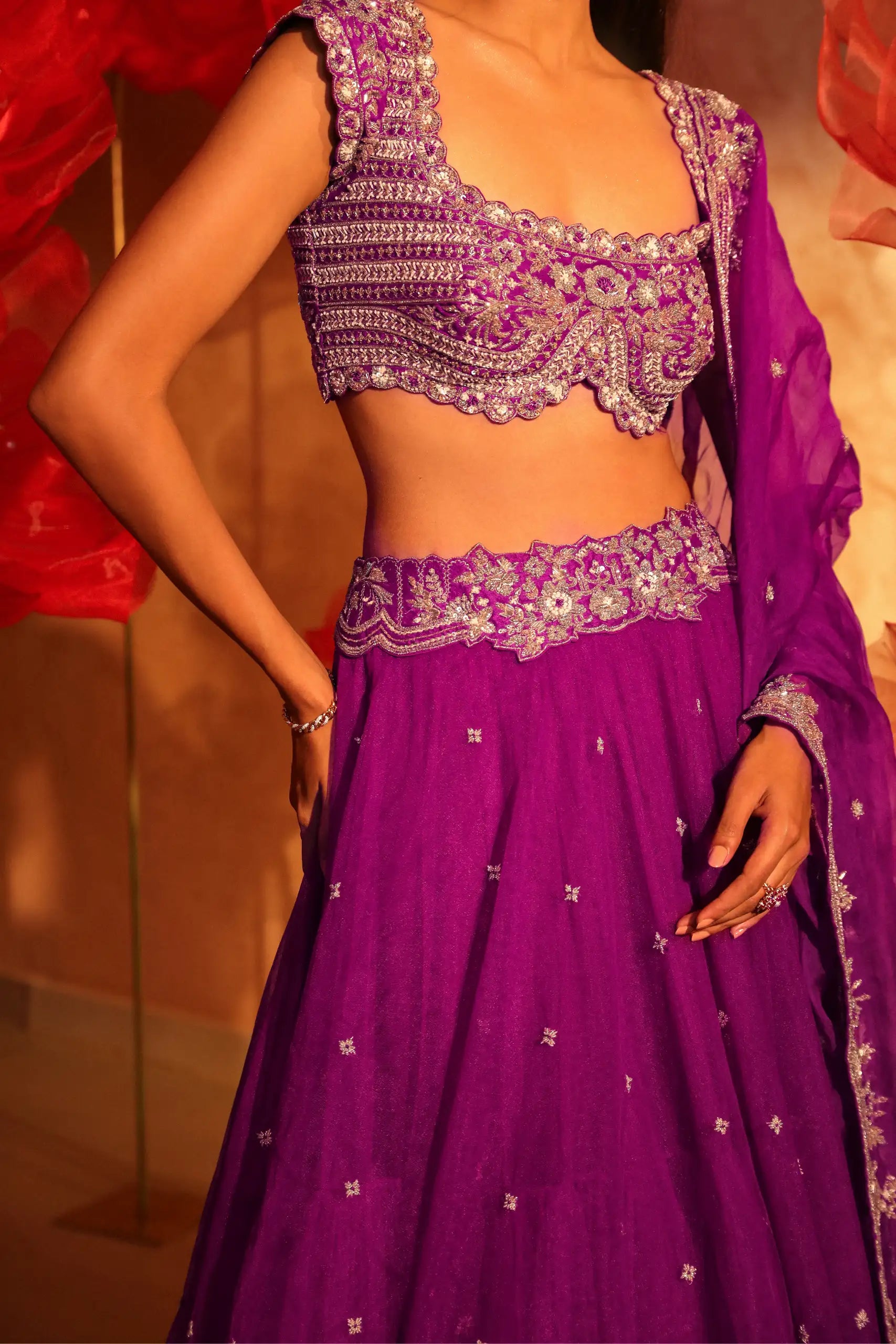 Mighty Purple Lehenga Set