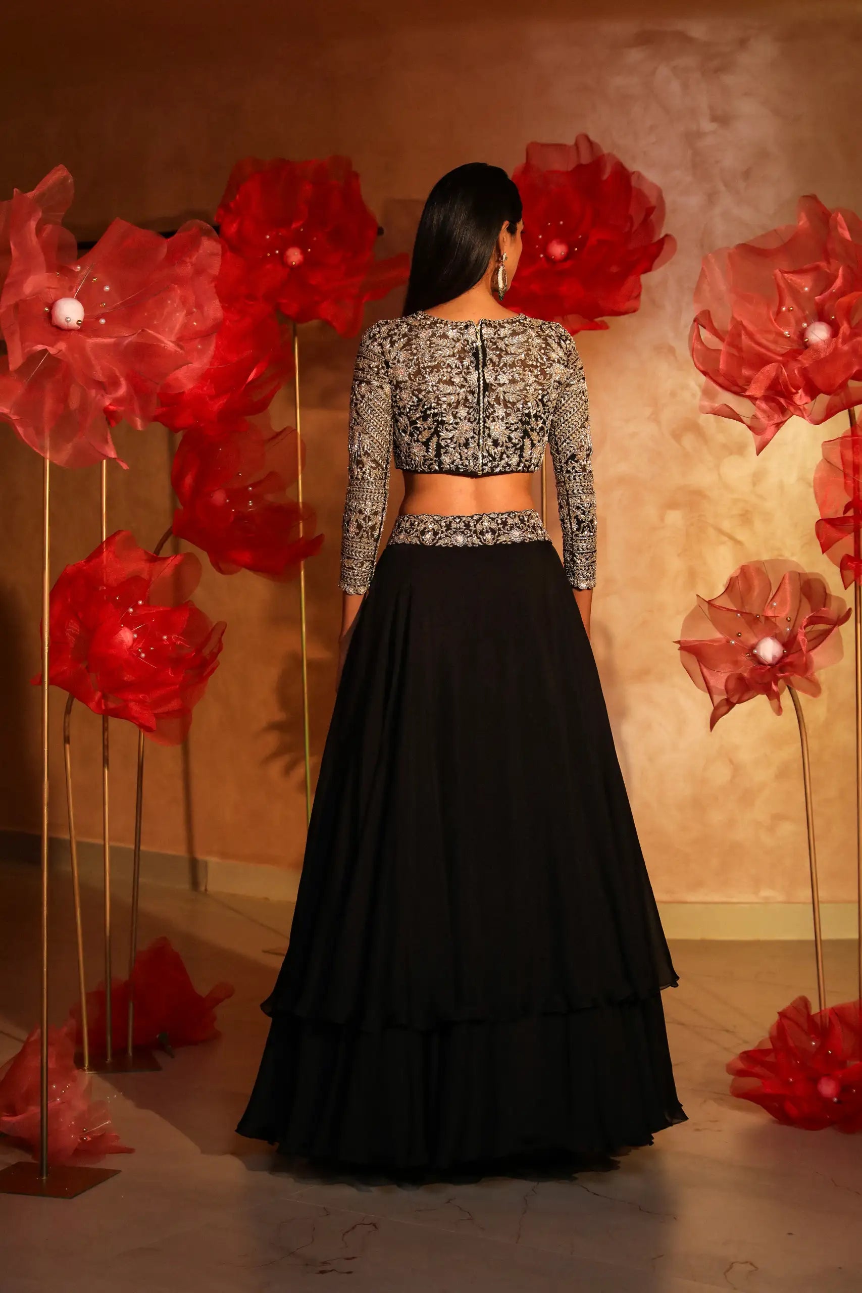 Classy Black Lehenga Set