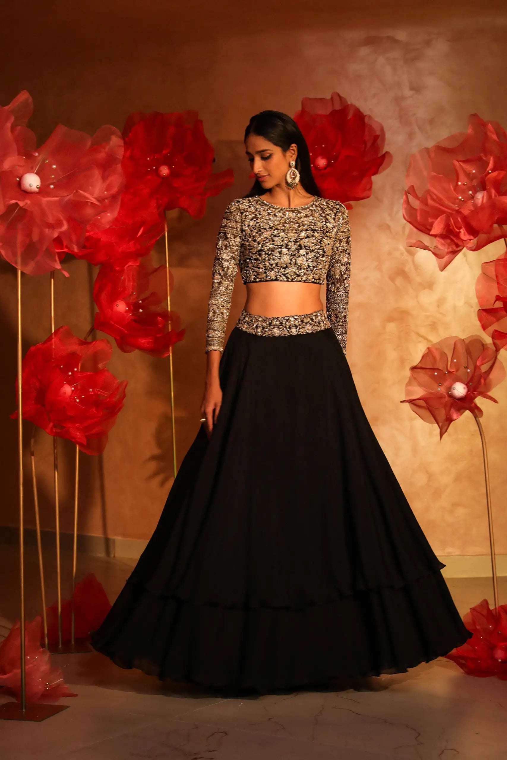 Classy Black Lehenga Set